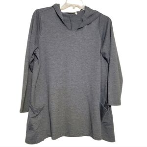 Logo Lounge | Women's Gray Relaxed Hoodie Sweatshirt (Size 1X)